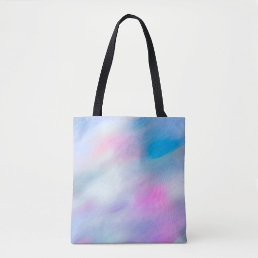 Abstracte golfWaterverf Multicolor Tote Bag (Voorkant)