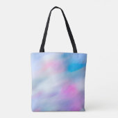Abstracte golfWaterverf Multicolor Tote Bag (Achterkant)