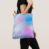 Abstracte golfWaterverf Multicolor Tote Bag (Dichtbij)