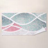 Abstracte golven aan de kust/het strand badhanddoek (Badhanddoek)