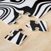 Abstracte golven - Aangepaste kleuren Legpuzzel (Zijkant)