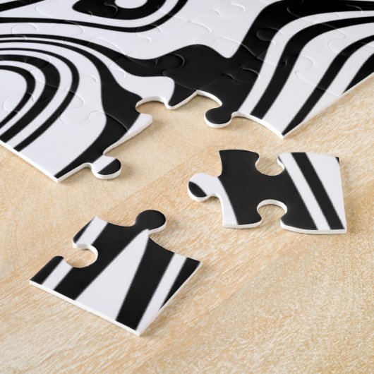 Abstracte golven - Aangepaste kleuren Legpuzzel (Zijkant)