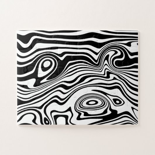 Abstracte golven - Aangepaste kleuren Legpuzzel (Horizontaal)