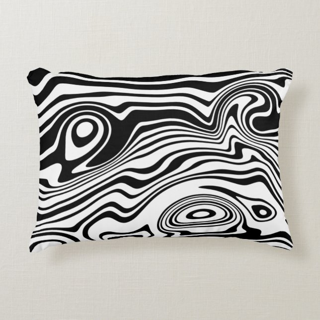 Abstracte golven Accent Pillow - Aangepaste kleure Kussen (Voorkant)