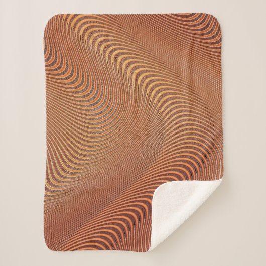 Abstracte golven Art Sherpa Blanket Deken (Voorkant)