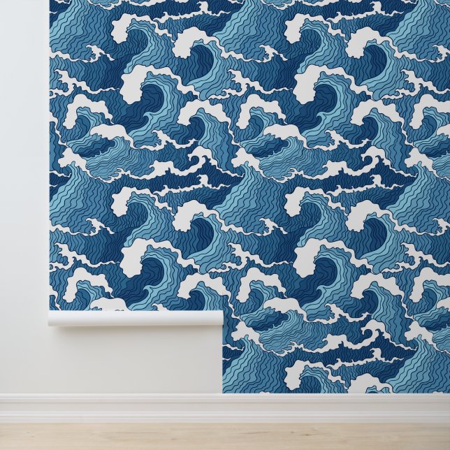 Abstracte golven behang (Applicatie)