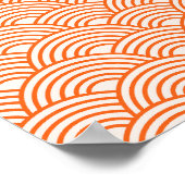 Abstracte golven bogen Oranje lijnen Poster (Hoek)