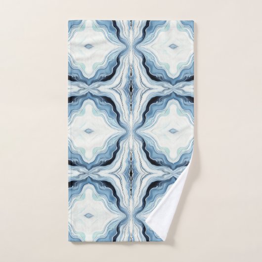 Abstracte golven botspatroon bad handdoek (Handdoek)
