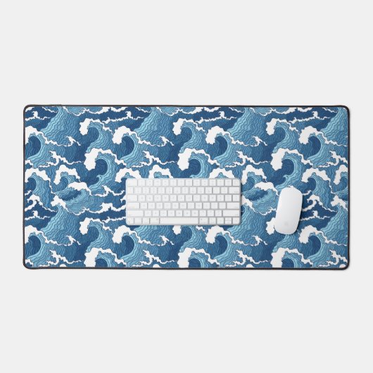 Abstracte golven bureaumat (Keyboard & Muis)