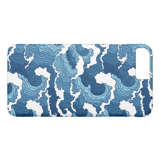 Abstracte golven Case-Mate iPhone case (Achterkant (Horizontaal))