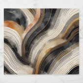 abstracte golven champagnefles label sparkling wijnetiket (Enkel label)