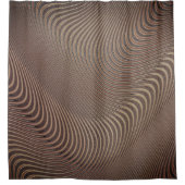 Abstracte golven donkerbruine douchergordijn douchegordijn (Voorkant)