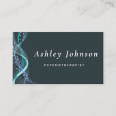 Abstracte golven en luchtbelletjes Psychotherapeut Visitekaartje (Voorkant)