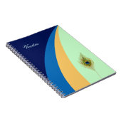 Abstracte golven en vredesveren notitieboek (Rechterzijde)