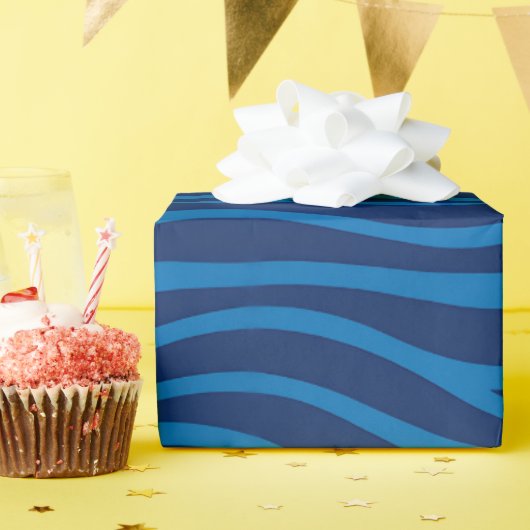 Abstracte golven en waterstroming cadeaupapier (Verjaardagsfeest)