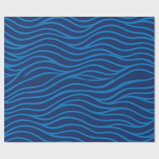 Abstracte golven en waterstroming cadeaupapier (Vlak)