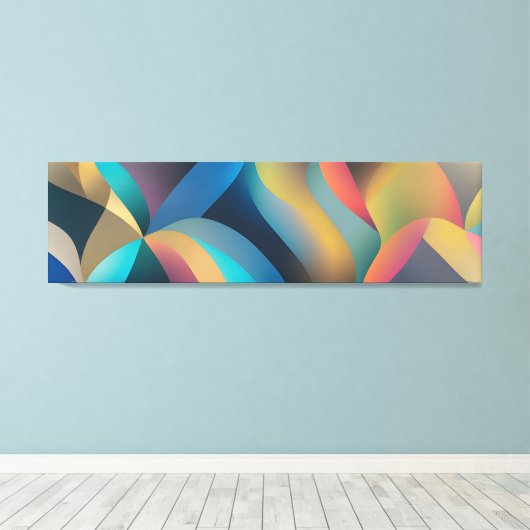 Abstracte golven en wervelingen 29 canvas afdruk (Insitu (Houten vloer))