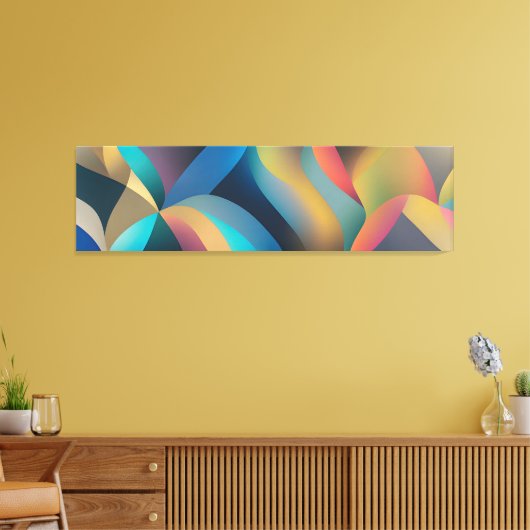 Abstracte golven en wervelingen 29 canvas afdruk (Insitu (Woonkamer))