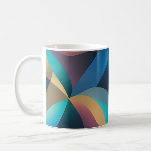 Abstracte golven en wervelingen 29 koffiemok (Links)