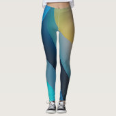 Abstracte golven en wervelingen 29 leggings (Voorkant)