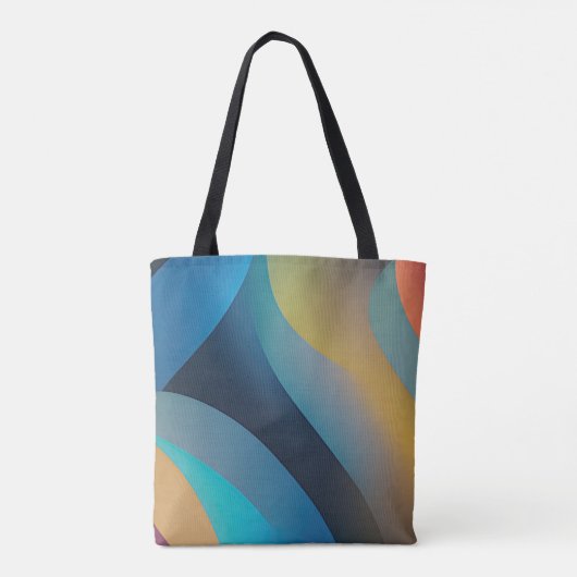 Abstracte golven en wervelingen 29 tote bag (Achterkant)