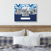 Abstracte golven | Familie Foto's en tekst| Monogr Canvas Afdruk (Insitu (Slaapkamer))