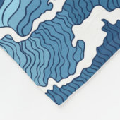 Abstracte golven fleece deken (Hoek)
