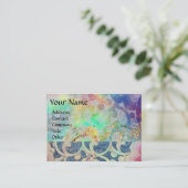 ABSTRACTE GOLVEN, GOUDEN VLINDER PLANT ,BLOEMIGE W VISITEKAARTJE (Staand voorkant)