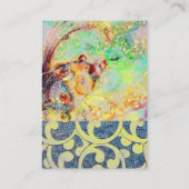 ABSTRACTE GOLVEN, GOUDEN VLINDER PLANT ,BLOEMIGE W VISITEKAARTJE (Achterkant)