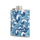 Abstracte golven heupfles (Links)