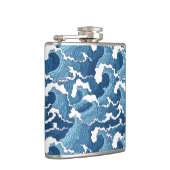 Abstracte golven heupfles (Rechts)