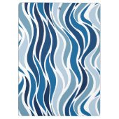 Abstracte golven in blauw klembord (Achterkant)