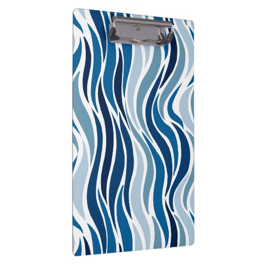 Abstracte golven in blauw klembord (Rechts)