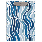 Abstracte golven in blauw klembord (Voorkant)