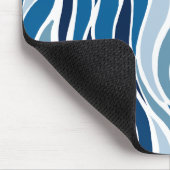 Abstracte golven in blauw muismat (Hoek)