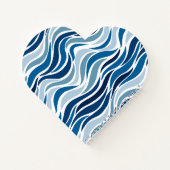 Abstracte golven in blauw  notitieboek (Achterkant)