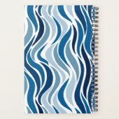Abstracte golven in blauw planner (Achterkant)