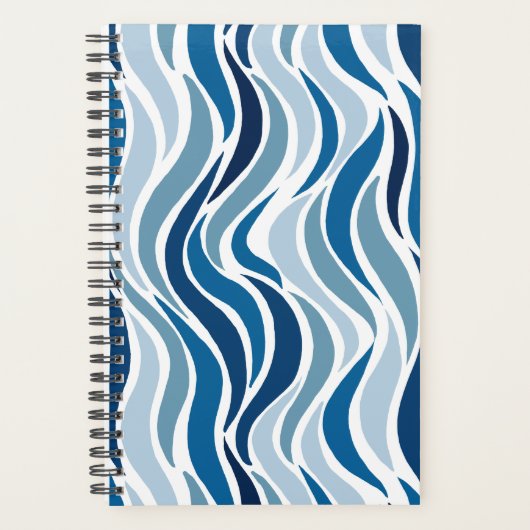 Abstracte golven in blauw planner (Voorkant)