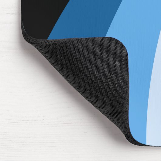 Abstracte golven in blauwe tinten en fleur de lis muismat (Hoek)