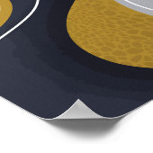 Abstracte golven in neutrale tonen poster (Hoek)