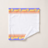 Abstracte golven in parelkleuren op wit bad handdoek (Wasdoekje)