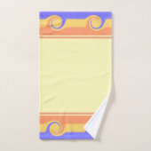 Abstracte golven in pastelkleuren bad handdoek (Handdoek)