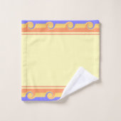 Abstracte golven in pastelkleuren bad handdoek (Wasdoekje)