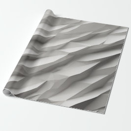 Abstracte golven in witte tinten cadeaupapier