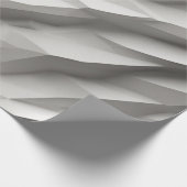 Abstracte golven in witte tinten cadeaupapier (Hoek)