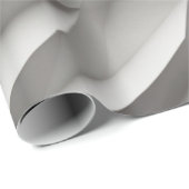 Abstracte golven in witte tinten cadeaupapier (Rol Hoek)