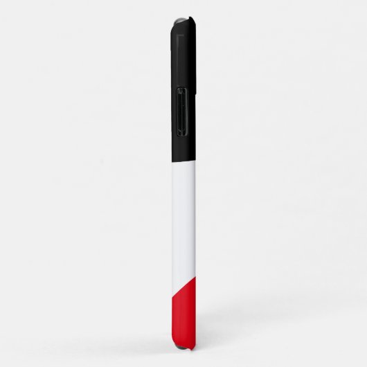 Abstracte golven in zwart, rood en wit Case-Mate iPhone case (Achterkant/rechts)