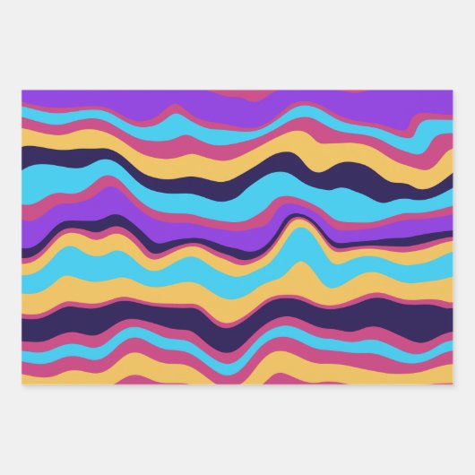 Abstracte golven inpakpapier vel (Voorkant 3)