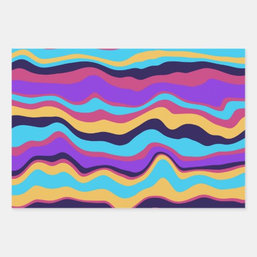 Abstracte golven inpakpapier vel (Voorkant)