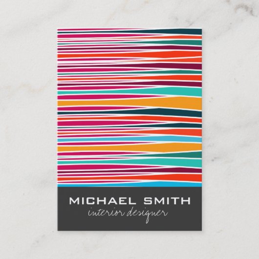 Abstracte golven Interieur Designer Visitekaartje (Voorkant)